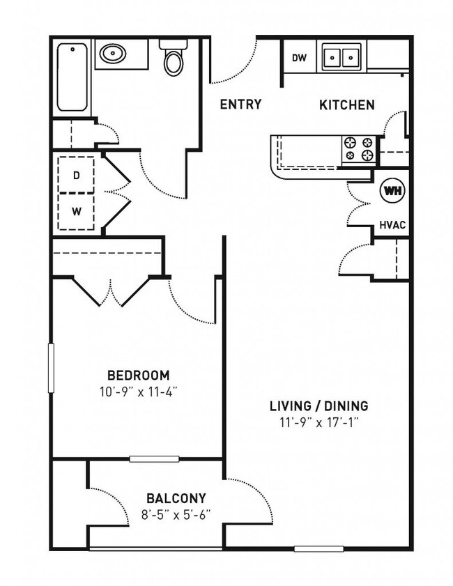 Actualizado - Un dormitorio - Courtyard Commons