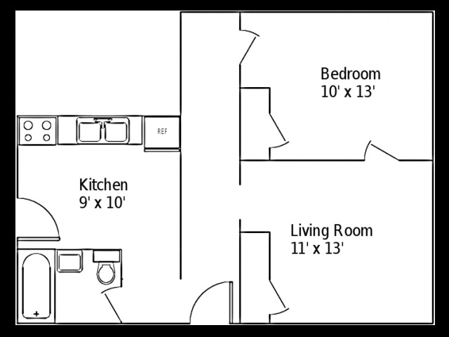 1BR/1BA - Greenleaf Court