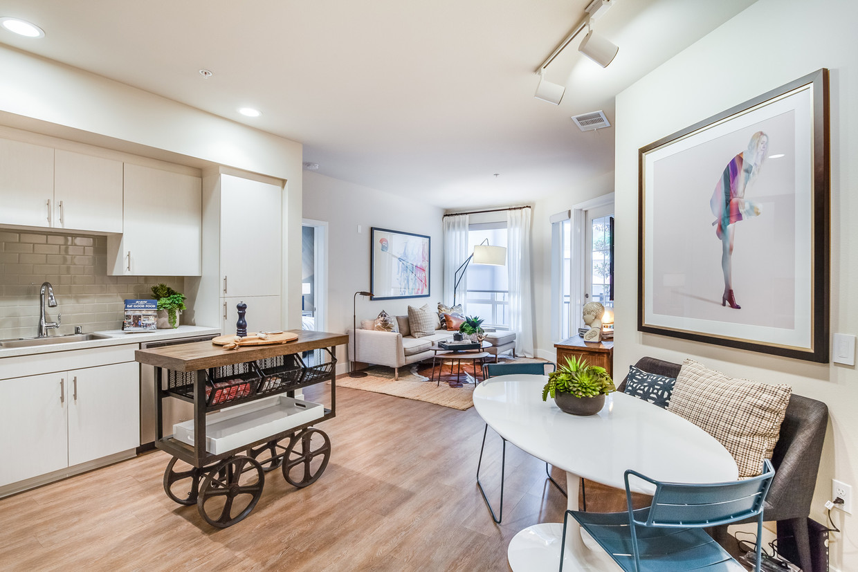 Kitchen islands in select apartment homes - Malden Station by Windsor