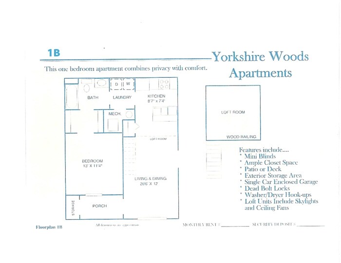 Yorkshire Woods Apartments – 1B