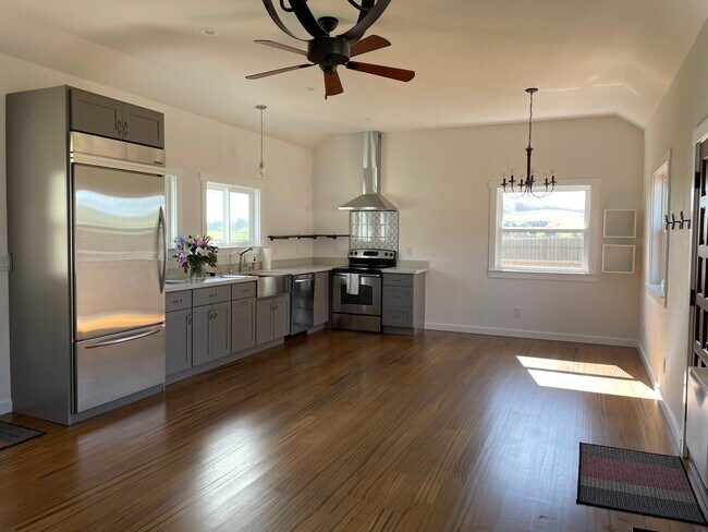Open plan kitchen and dining - 490 Fallon Rd