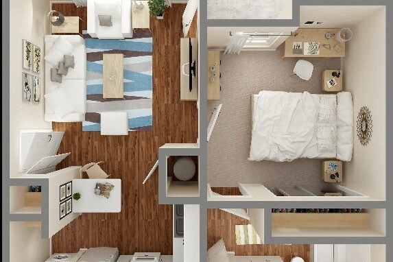 1 dormitorio | 1 baño - University Trails