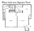 One Bedroom Plan 3A