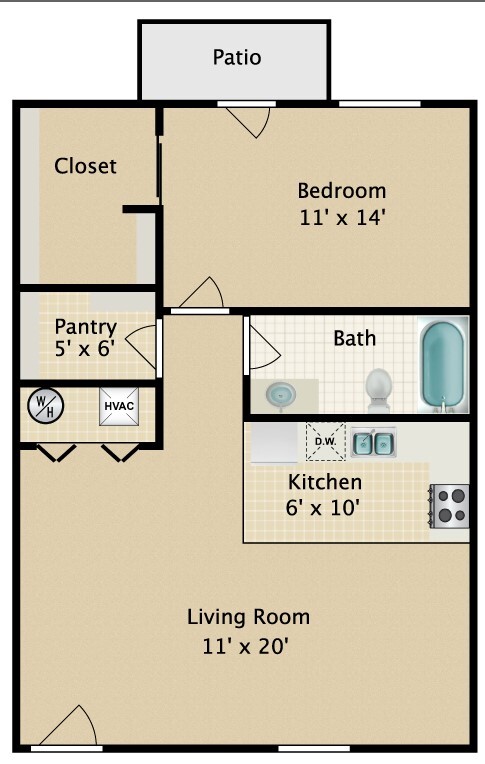 Tallmadge Pointe – 1BR/1BA