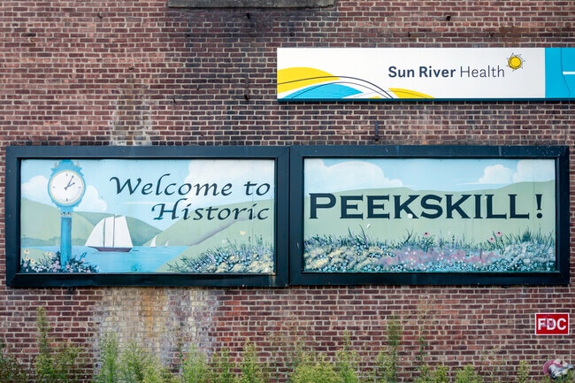 Historic Peekskill lies on a bay along the east side of the Hudson River.