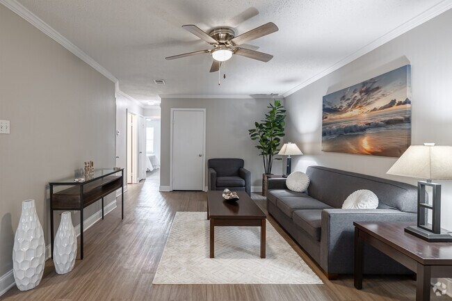2BR, 1BA - 860SF - Sala de estar - Residences at the Overlook