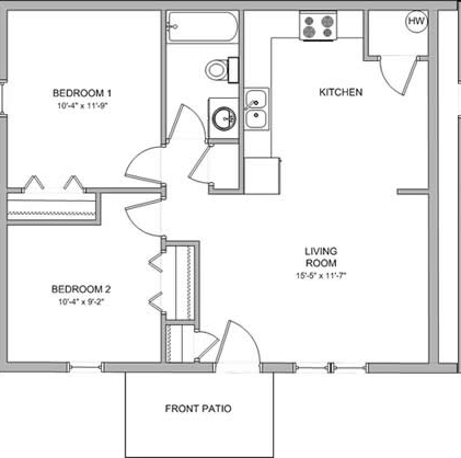 2BR/1BA - Cameron Properties