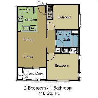 2BR/1BA - Vintage Court Apartments