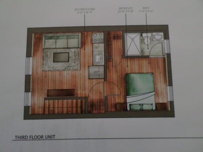 3rd Floor Apartment Layout - 747 South 17th Apartments
