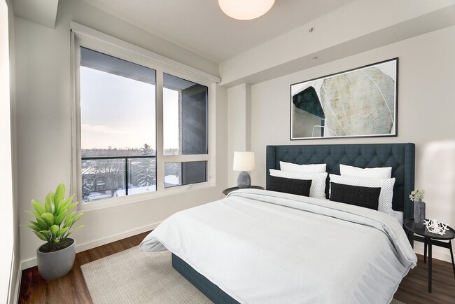 Plan G - Master Bedroom Featuring Large Windows - Southpark on Whyte