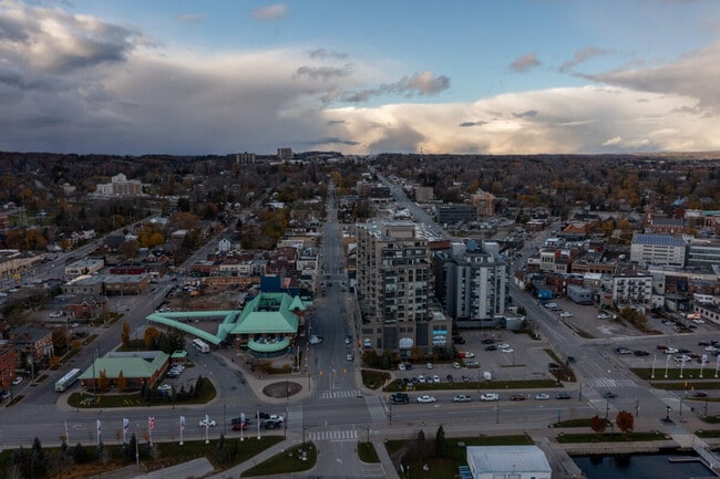 Downtown Barrie stretches along Bayfield Street.