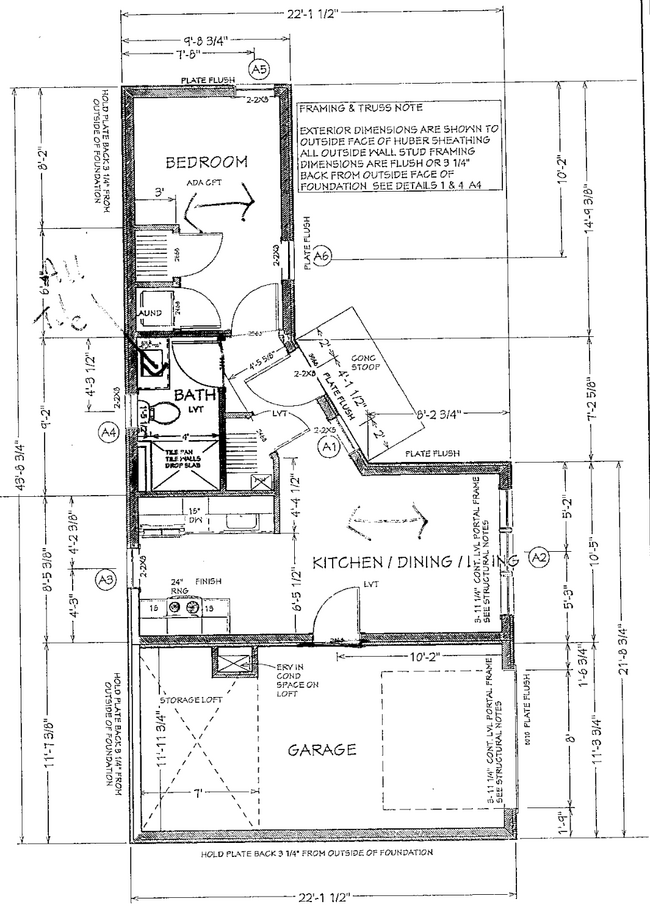 Floorplan (from architect) - 702 Union St