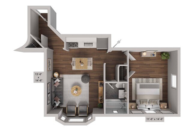 Plano de planta - Orchard Terrace Apartments