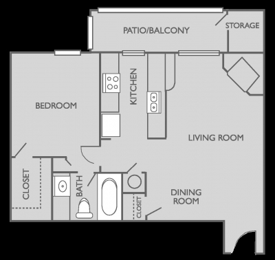 1BR/1BA - Stone Creek Apartments