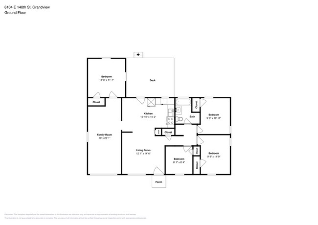 Foto del edificio - Beautiful 4BR 1BA Home w/  Granite Counters, Stainless Steel Appliances and Big Backyard in Grand...