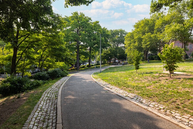 Doughboy Park in Queens, New York is the perfect place for a stroll.