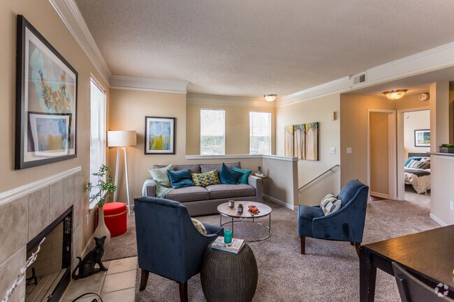 Living Room with Fireplace | Apartments in Memphis TN | Waterford Place Apartments - Waterford Place Apartment Homes