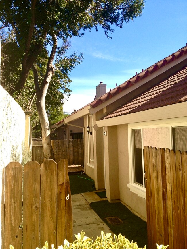 Front Entrance through Private front yard - 78 Del Prado Cir
