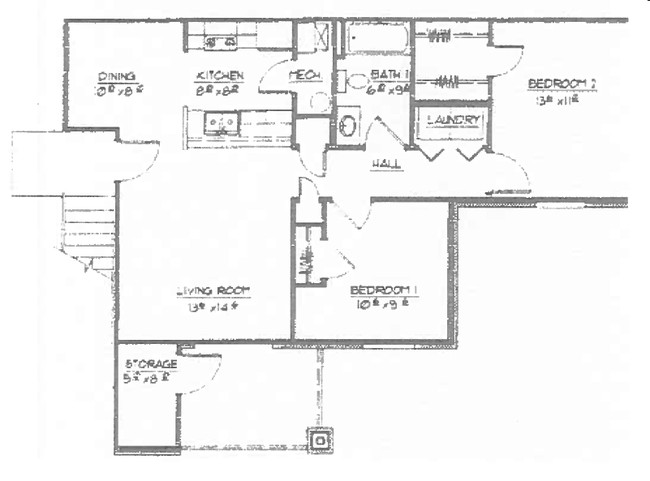 2BR/1BA - Pine Grove Apartments