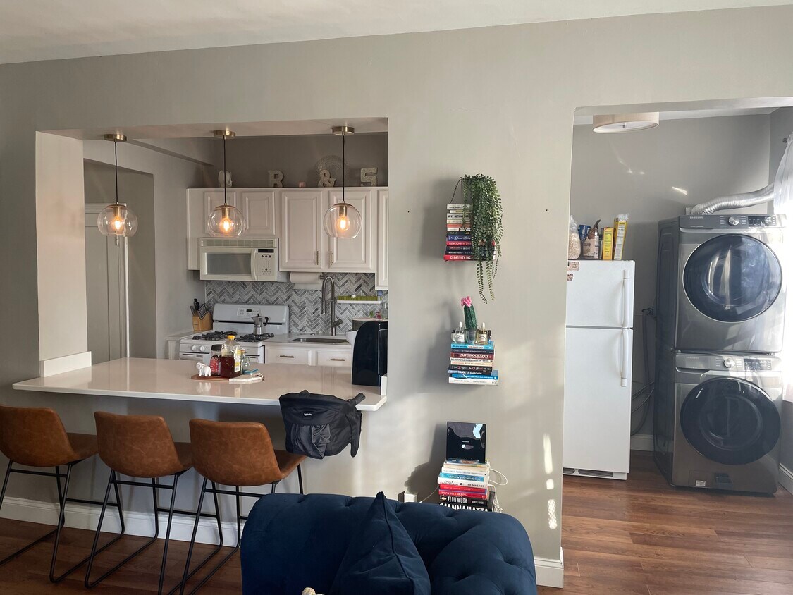 Kitchen view from living room - 4007 Connecticut Ave NW