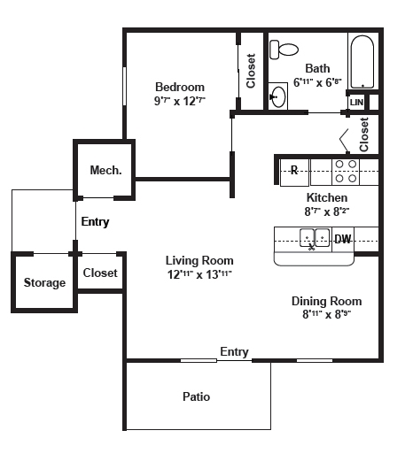 1 Bedroom - Biltmore Crossing