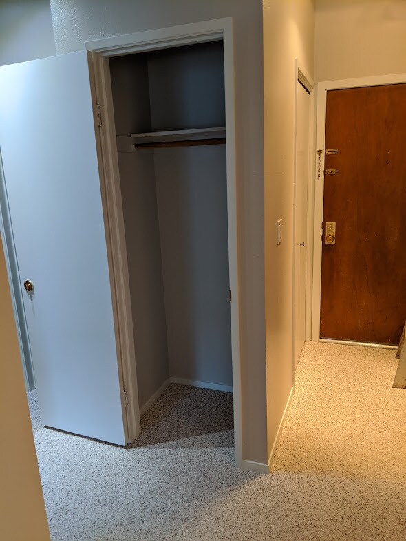 Coat closet in entryway - 50 N San Mateo Dr