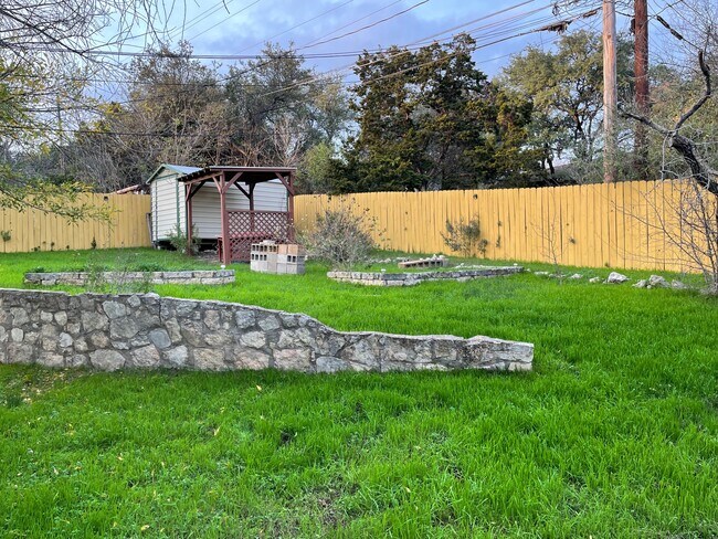 storage shed in backyard - 8100 Red Willow Dr