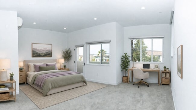 1BR, 1.5BA - 1,196SF Lofted Bedroom - The Olive