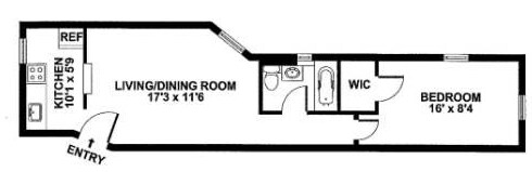 1HAB/1BA - 415 W 46th St