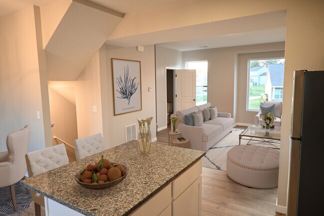 Kitchen Island looking into Family Room - 3443 Glenbrook Cir S