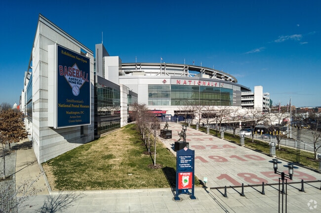 Catch a baseball game at the Nationals Park in Navy Yard.