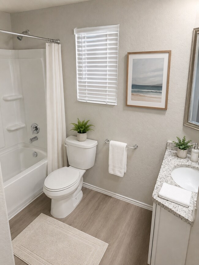 Baño principal decorado virtualmente - 7239 Converse Ridge Ln
