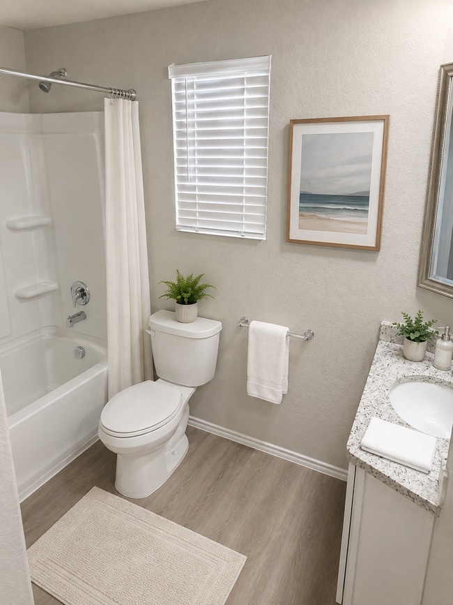 virtually staged Master Bath - 7239 Converse Ridge Ln