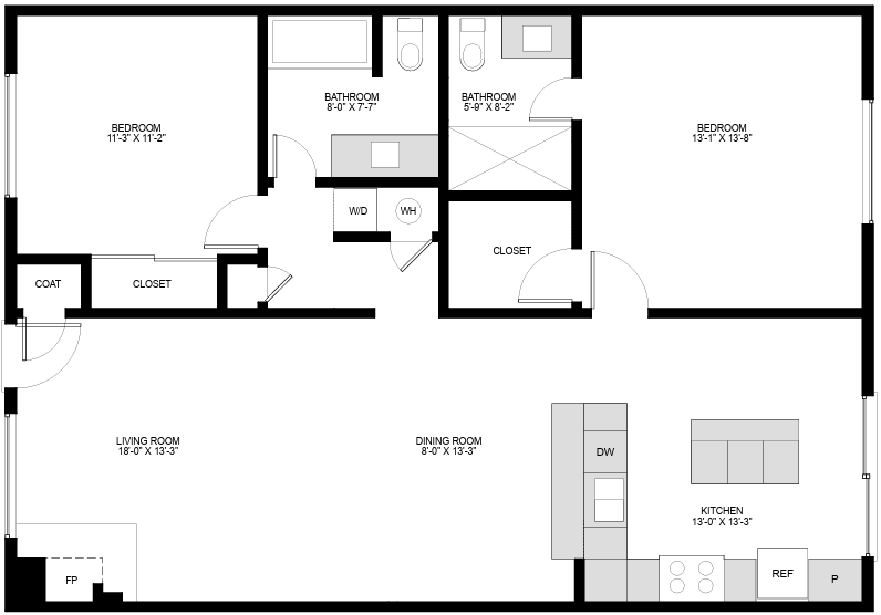 Plano de planta - Brea Grove Residences