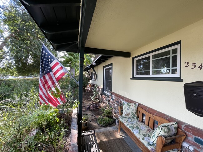 porch bench - 23437 Vanowen St