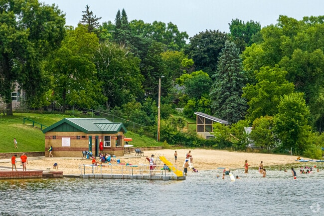 Locals love to cool off in the water at Silver Lake Beach in Portage.