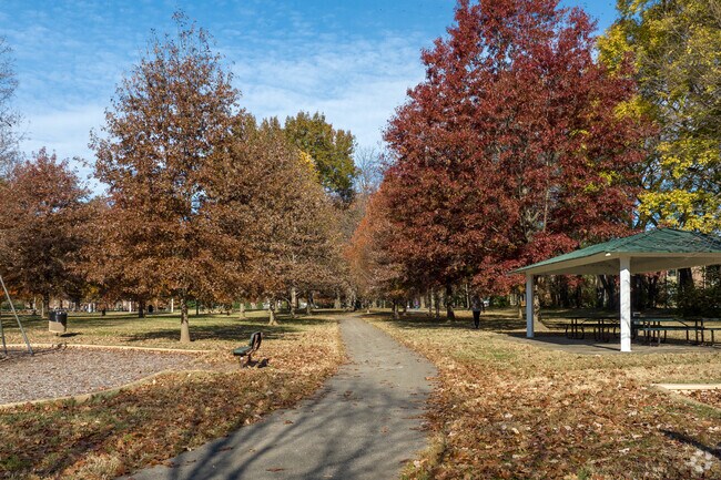 Robison Park in St. Matthews has large walking paths to enjoy.