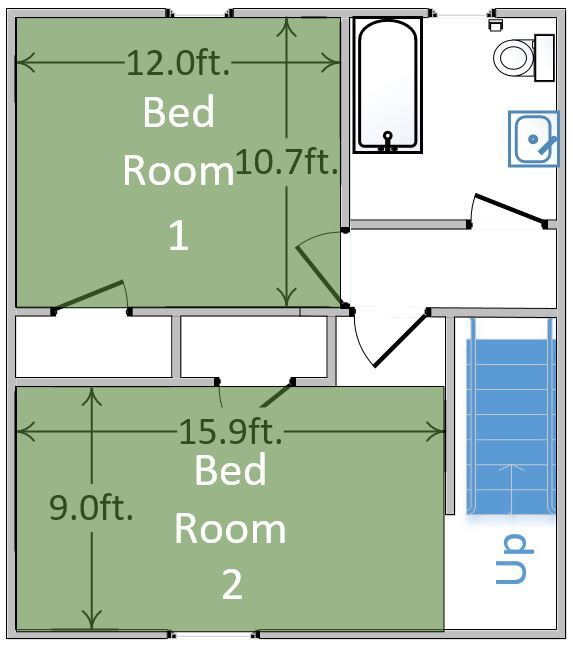 Upstairs Floorplan - 1130 Rolling Hill Dr