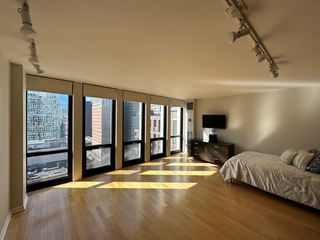 Bright sunny Floor to ceiling windows - 1 E Scott St