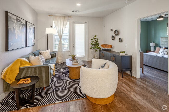 1BR,1BA-763SF-Living Room - Alexan Pena Station