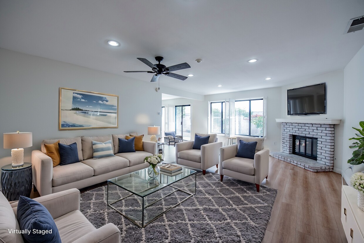 Living Room Virtually Staged - 2309 Marshallfield Ln