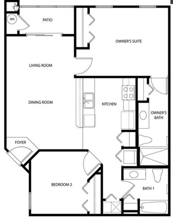 Unit 303 Floor Plan - 4931 Key Lime Dr