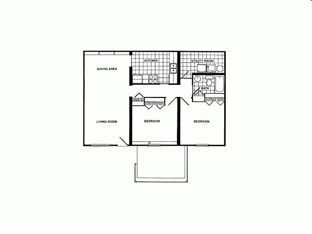 Barrington Apartments – Two Bedroom One Bath