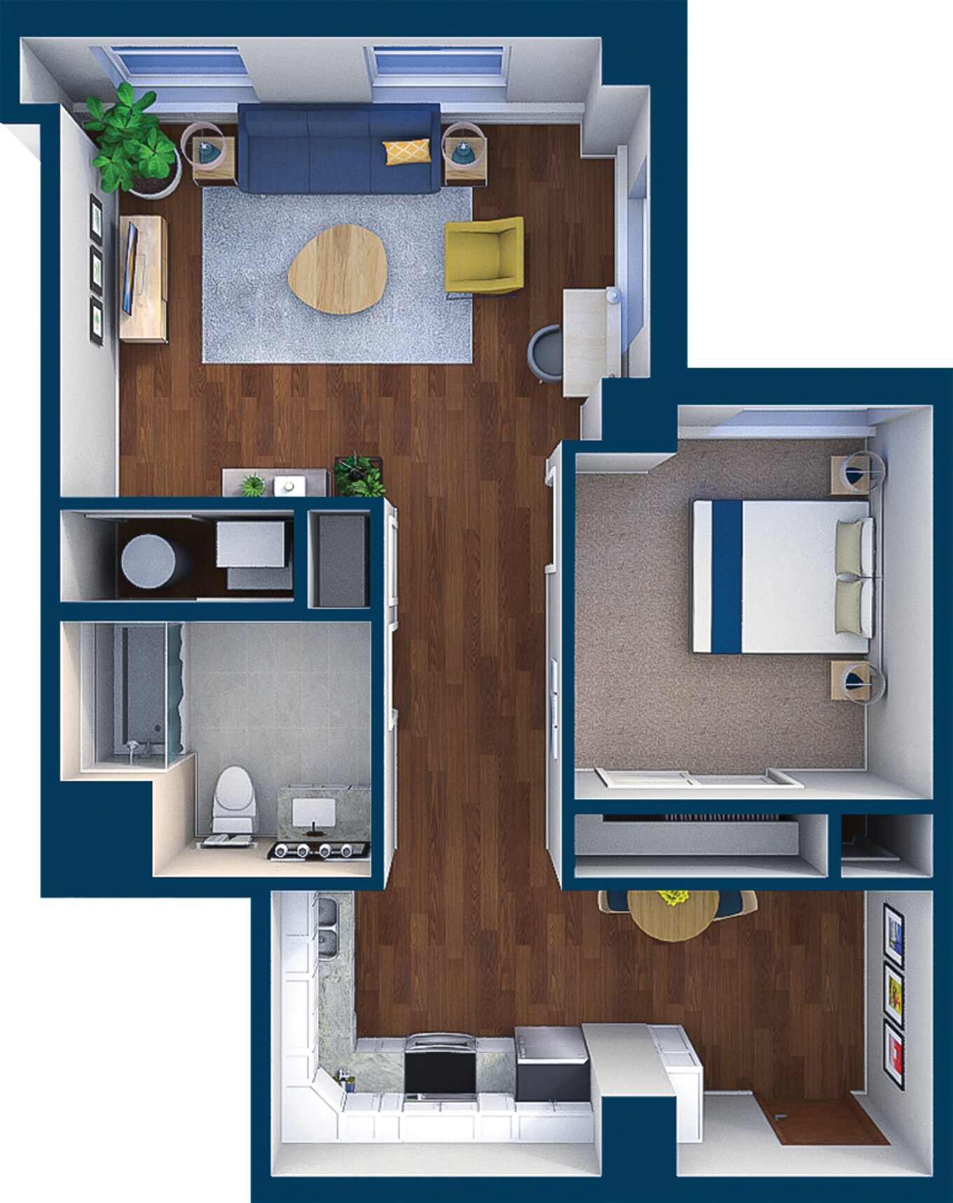 Residences at Leader – Suite Style 16 - 1 Bedroom 1 Bath