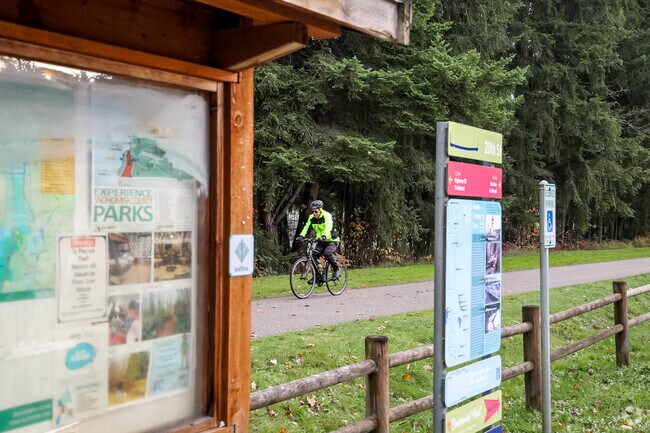 Walkers, bikers and horseback riders enjoy the Centennial Trail