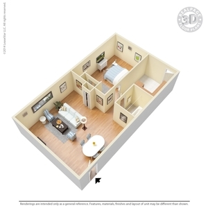 1HAB/1BA - Broadway Park Apartments