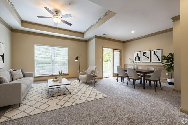 Sala de estar y comedor de concepto abierto - Eagle's Brooke