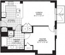 1 Bed 1 Bath (735sqf)