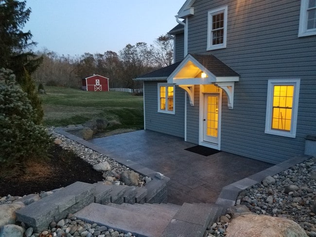 Side door and patio - 2086 Kratz Station Rd