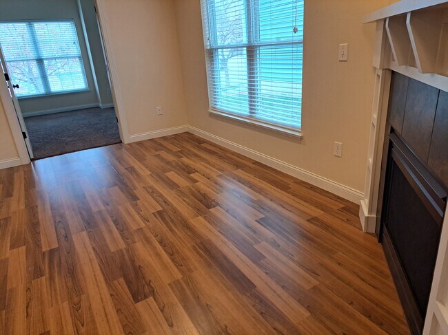 fireplace in living area, looking at office/3rd bedroom - 1818 Chelsea Ct